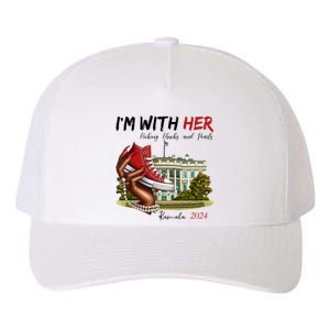 Im With Her Chucks And Pearls Kamala Harris White House 2024 Yupoong Adult 5-Panel Trucker Hat