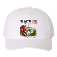 Im With Her Chucks And Pearls Kamala Harris White House 2024 Yupoong Adult 5-Panel Trucker Hat