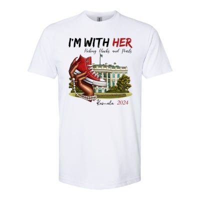 Im With Her Chucks And Pearls Kamala Harris White House 2024 Softstyle® CVC T-Shirt