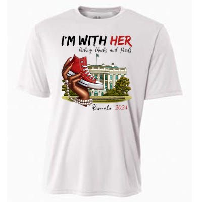 Im With Her Chucks And Pearls Kamala Harris White House 2024 Cooling Performance Crew T-Shirt