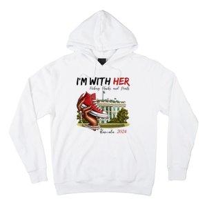 Im With Her Chucks And Pearls Kamala Harris White House 2024 Hoodie