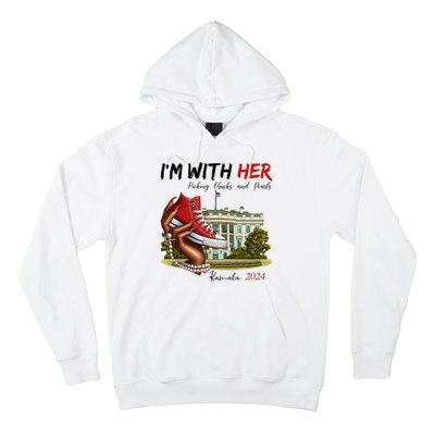 Im With Her Chucks And Pearls Kamala Harris White House 2024 Hoodie