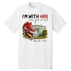 Im With Her Chucks And Pearls Kamala Harris White House 2024 Tall T-Shirt