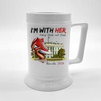 Im With Her Chucks And Pearls Kamala Harris White House 2024 Beer Stein