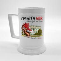 Im With Her Chucks And Pearls Kamala Harris White House 2024 Beer Stein