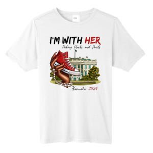 Im With Her Chucks And Pearls Kamala Harris White House 2024 Tall Fusion ChromaSoft Performance T-Shirt