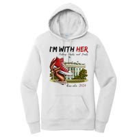 Im With Her Chucks And Pearls Kamala Harris White House 2024 Women's Pullover Hoodie