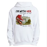 Im With Her Chucks And Pearls Kamala Harris White House 2024 Urban Pullover Hoodie