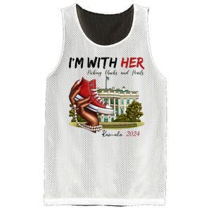 Im With Her Chucks And Pearls Kamala Harris White House 2024 Mesh Reversible Basketball Jersey Tank