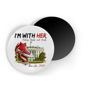 Im With Her Chucks And Pearls Kamala Harris White House 2024 Magnet