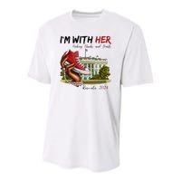 Im With Her Chucks And Pearls Kamala Harris White House 2024 Youth Performance Sprint T-Shirt