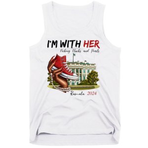 Im With Her Chucks And Pearls Kamala Harris White House 2024 Tank Top