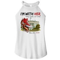 Im With Her Chucks And Pearls Kamala Harris White House 2024 Women's Perfect Tri Rocker Tank