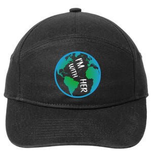 Im With Her Earth Day 7-Panel Snapback Hat