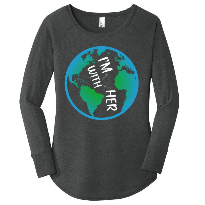 Im With Her Earth Day Women's Perfect Tri Tunic Long Sleeve Shirt