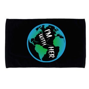 Im With Her Earth Day Microfiber Hand Towel