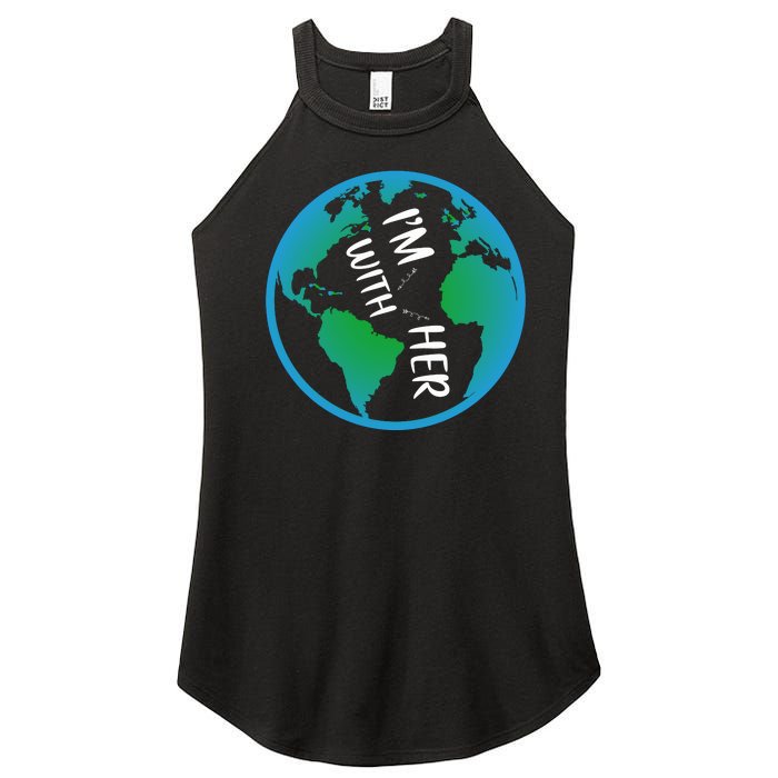 Im With Her Earth Day Women's Perfect Tri Rocker Tank