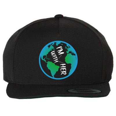 Im With Her Earth Day Wool Snapback Cap