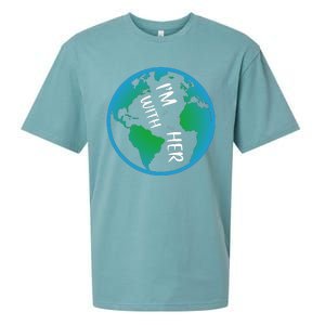 Im With Her Earth Day Sueded Cloud Jersey T-Shirt