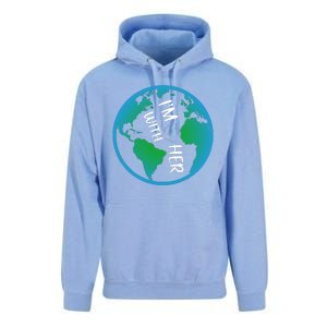 Im With Her Earth Day Unisex Surf Hoodie