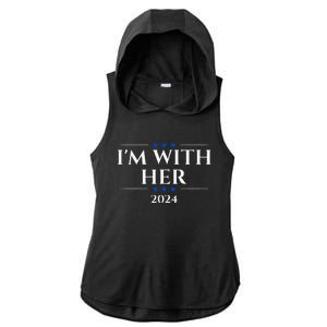 IM With Her Kamala Ladies PosiCharge Tri-Blend Wicking Draft Hoodie Tank