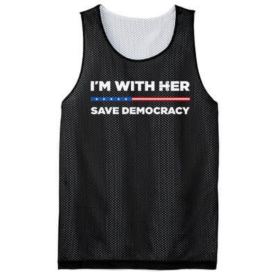 IM With Her Save Democracy 2024 President Mesh Reversible Basketball Jersey Tank