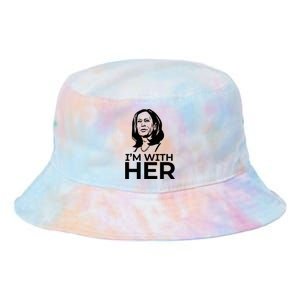 IM With Her 2024 Vote President Kamala Harris Election Meme Tie Dye Newport Bucket Hat