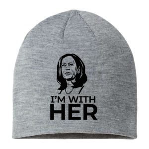 IM With Her 2024 Vote President Kamala Harris Election Meme Sustainable Beanie