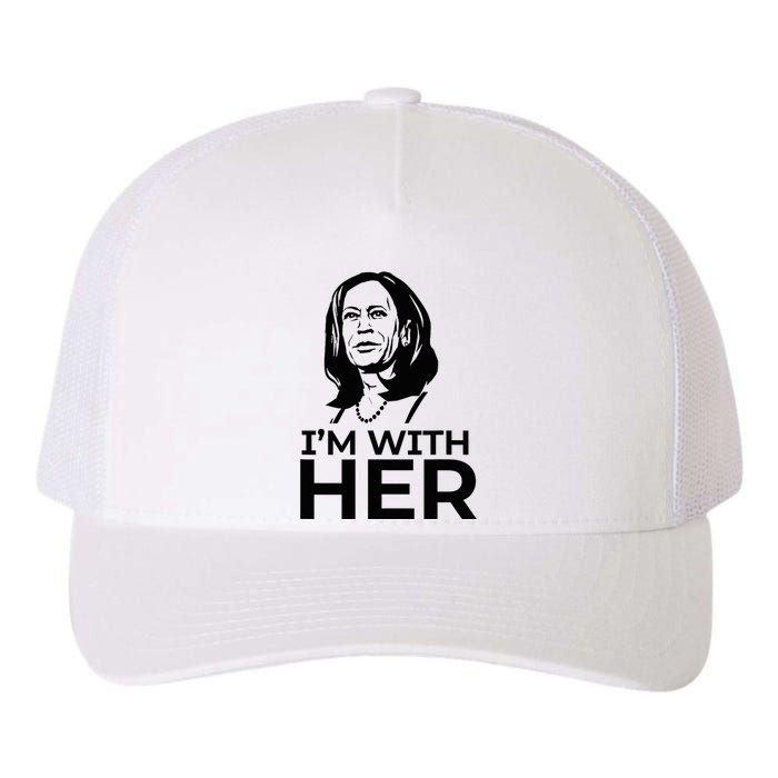 IM With Her 2024 Vote President Kamala Harris Election Meme Yupoong Adult 5-Panel Trucker Hat