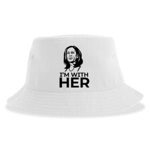 IM With Her 2024 Vote President Kamala Harris Election Meme Sustainable Bucket Hat