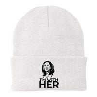 IM With Her 2024 Vote President Kamala Harris Election Meme Knit Cap Winter Beanie