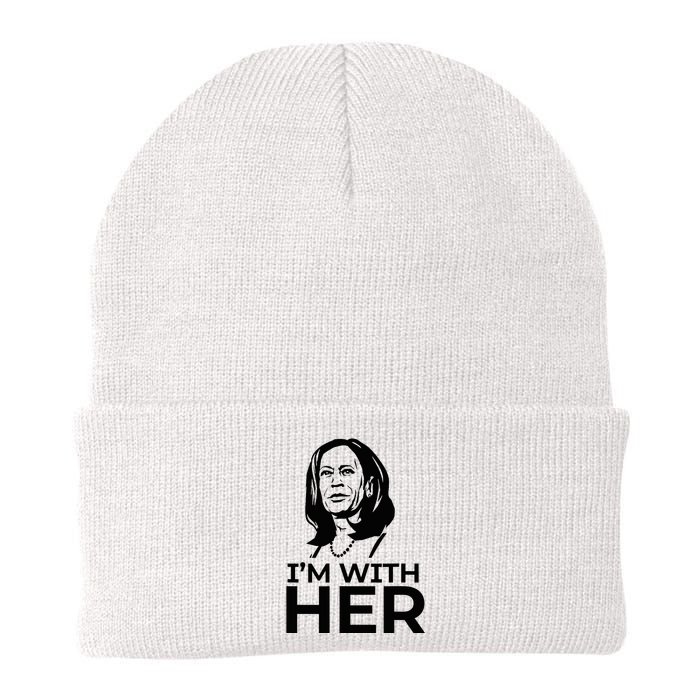 IM With Her 2024 Vote President Kamala Harris Election Meme Knit Cap Winter Beanie