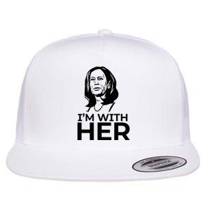 IM With Her 2024 Vote President Kamala Harris Election Meme Flat Bill Trucker Hat