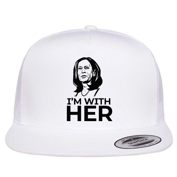 IM With Her 2024 Vote President Kamala Harris Election Meme Flat Bill Trucker Hat