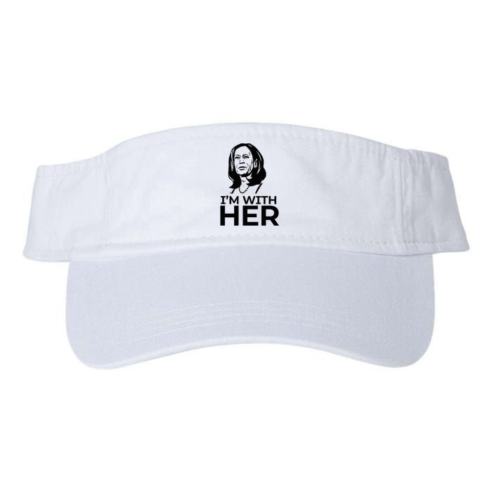 IM With Her 2024 Vote President Kamala Harris Election Meme Valucap Bio-Washed Visor