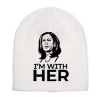 IM With Her 2024 Vote President Kamala Harris Election Meme Short Acrylic Beanie