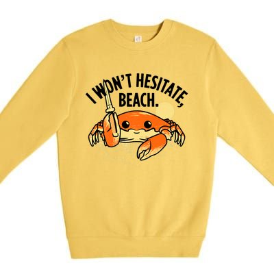 I Won't Hesitate, Beach Funny Summer Men Women Premium Crewneck Sweatshirt