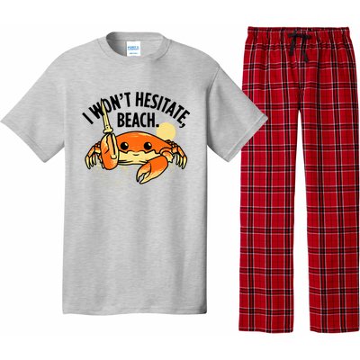 I Won't Hesitate, Beach Funny Summer Men Women Pajama Set