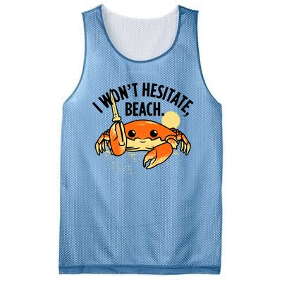 I Won't Hesitate, Beach Funny Summer Men Women Mesh Reversible Basketball Jersey Tank