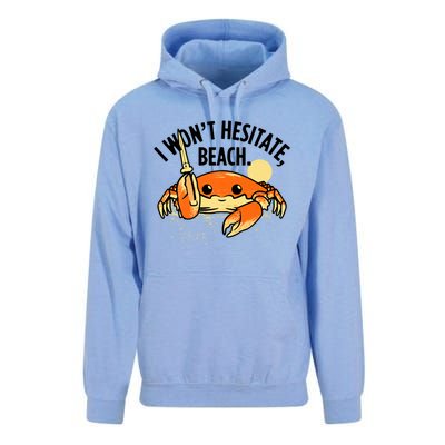 I Won't Hesitate, Beach Funny Summer Men Women Unisex Surf Hoodie