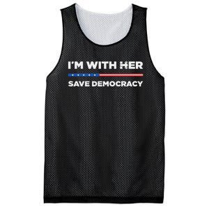 IM With Her Save Democracy 2024 President Mesh Reversible Basketball Jersey Tank