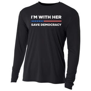 IM With Her Save Democracy 2024 President Cooling Performance Long Sleeve Crew