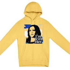 IM With Her Retro Retro Kamala Premium Pullover Hoodie