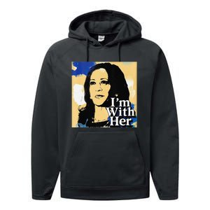 IM With Her Retro Retro Kamala Performance Fleece Hoodie