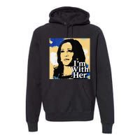 IM With Her Retro Retro Kamala Premium Hoodie