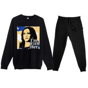 IM With Her Retro Retro Kamala Premium Crewneck Sweatsuit Set