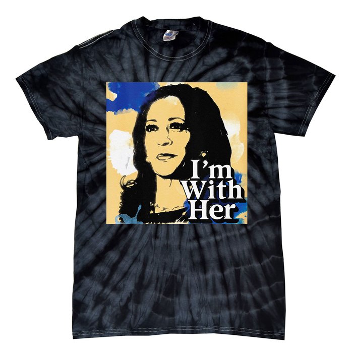 IM With Her Retro Retro Kamala Tie-Dye T-Shirt