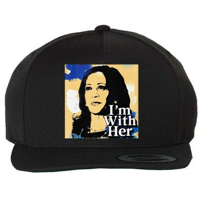 IM With Her Retro Retro Kamala Wool Snapback Cap