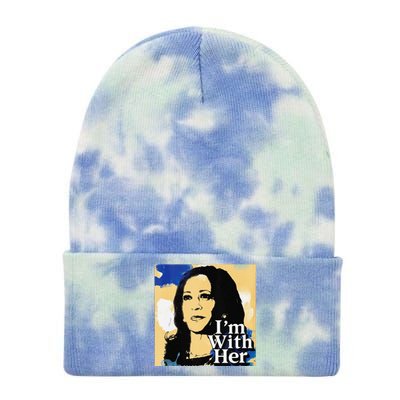 IM With Her Retro Retro Kamala Tie Dye 12in Knit Beanie