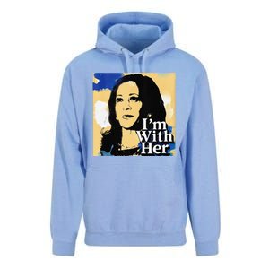 IM With Her Retro Retro Kamala Unisex Surf Hoodie